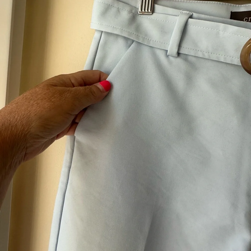 Derek Lam Crosby Light Blue Belted Culotte - Picture 5 of 9